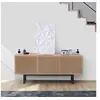Image de Meuble TV 3 portes 75x175x45 cm naturel et noir - ORION