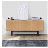 Image de Buffet 3 Portes Triangle "Camden" 175cm Chêne & Noir