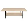 Image de Table basse double plateau 120x65x45 cm chêne et noir