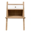 Image de Table de Chevet Murale 1 Tiroir "Wiru" 70cm Chêne & Blanc