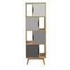Image de Bibliothèque Design "Avon" 191cm Chêne & Gris
