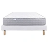 Image de Ensemble Matelas 140x190 cm, Zen, 20 cm, mémoire de forme, ferme, face été/hiver + sommier blanc ep 13cm