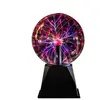 Image de Lumière boule de plasma noir 4 pouces nouveauté sphère de cristal magique lampe led tactile veilleuse usb cadeau pour enfants