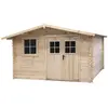 Image de Abri de jardin en bois 14m² "Oz" - 388 x 298 x 225 cm - 28 mm