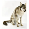 Image de Peluche loup assis géant 105 cm