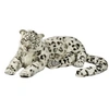 Image de peluche geante Leopard des Neiges Couché 106cmL Jacquard