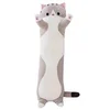 Image de Peluche chat longue Doux 90cm A-gris
