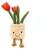 Image de Peluche tulipe Mine réjouie 35cm A-rouge