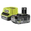 Image de 1 batterie lithium+ 18V ONE+ 4,0 Ah compacte et 1 chargeur rapide 2,0 A - RC18120-140X
