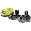 Image de Pack Chargeur et batteries ONE+ 18V - 2 batteries Lithium+ (2,0 Ah et 4,0 Ah) - Chargeur rapide 2,0 A RC18120A-242X