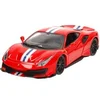 Image de Jeux de voiture miniature Burago Ferrari 488 Psita Rouge 25x13x10 cm 4893993260263