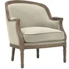 Image de Fauteuil en lin ALIENOR - Crème