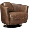 Image de Fauteuil club 100% cuir vieilli FLORENTIN