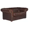 Image de Canapé 2 places chesterfield CLOTAIRE 100% cuir vieilli