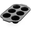 Image de Moule à muffin 6 cups - - Noir - Acier