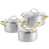 Image de Set 3 faitouts 18/20/24 cm Padova Reserve - - Argent / Métallique - Aluminium