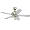 Image de Kingston Ventilateur de plafond (Ø) 105 cm Couleur des pales: érable, argent Couleur du boîtier (détails): aluminium (brossé)
