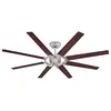 Image de 72173 Ventilateur de plafond d’intérieur Stoneford de 178 cm en nickel lustré à moteur CC, télécommande incluse en occasion ou reconditionné