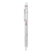 Image de 600 Stylo bille, Argent chromé, recharge noire pointe moyenne