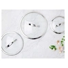 Image de 30 Cm Tempered Glass With Stainless Steel Rim Univesal Glass Lid With Metal Handle