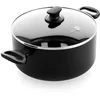 Image de GreenPan Cambridge Kochtopf mit Deckel (24 cm/4,9l), gesunde keramische Antihaftbeschichtung, PFAS-frei, induktionsgeeignet, spülmaschinengeeignet, Schwarz en occasion ou reconditionné