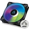 Image de ARCTIC P12 PWM PST A-RGB (noir) - 120 mm Ventilateur PWM PC, Fan | Ventilateur de boîtier, Ordinateur, Optimisé pour la pression statique, 200-2000 rpm (0 rpm <5 %), 5V 3 Pin ARGB LED en occasion ou reconditionné