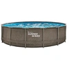 Image de Piscine tubulaire Active Frame Pool ronde effet rotin 4,57 x 1,06 m -