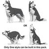 Image de Jekca Blocs De Construction - Chien Husky (4 En 1) Gris Standard