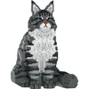 Image de Jekca Blocs De Construction -chat Maine Coon Gris Assis