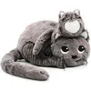 Image de Peluche chat Miaou maman et son bébé gris