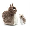 Image de Peluche escargot Speedou maman et son bébé marron beige