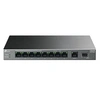 Image de LiteWave LS1210GP V1 - Commutateur - 8 x 10/100/1000 (PoE+) + 1 x 10/100/1000 + 1 x Gigabit SFP - de bureau, fixation murale - PoE+ (61 W)