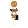 Image de attache-sucette tigre junior 13 cm en peluche marron