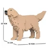 Image de Jekca Blocs De Construction -chien Golden Retriever La Queue En L'air Beige