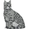 Image de Jekca Blocs De Construction -chat Tigre Gris Clair Assis