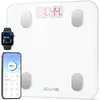 Image de RENPHO Balance Pèse Personne de Haute Précision 400lbs, Balance Connecté Bluetooth Pese Personnes Impédancemètre avec App, 13 Analyses de la Composition Corporelle, Piles incluses en occasion ou reconditionné