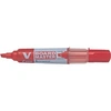 Image de Marqueur effaçable - Pour ardoise et tableau blanc - Rechargeable - Pointe biseautée - Rouge - - V-Board Master