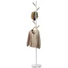 Image de Yamazaki 2814 PLAIN Coat Hanger, white, Steel/Wood, 28 x 28 x 177 cm en occasion ou reconditionné