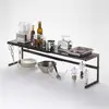 Image de Étagère de cuisine étroite et extensible Noir