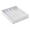 Image de Range-couverts extensible avec des compartiments inclinés Blanc