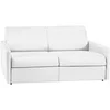 Image de Canapé 3 places convertible express en simili blanc - Couchage 140 cm - Matelas 14 cm CALIFE