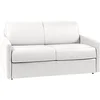 Image de Canapé 2 places convertible express en simili blanc - Couchage 120 cm - Matelas 18 cm CALIFE