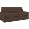 Image de Canapé 4 places convertible express en tissu marron - Couchage 160 cm - Matelas 22 cm avec mémoire de forme CALIFE
