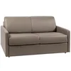Image de Canapé 2 places convertible express en simili taupe - Couchage 120 cm - Matelas 18 cm CALIFE