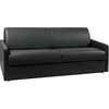 Image de Canapé 4 places convertible express en simili noir - Couchage 160 cm - Matelas 22 cm avec mémoire de forme CALIFE