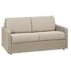 Image de Canapé 2 places convertible express en tissu beige - Couchage 120 cm - Matelas 14 cm CALIFE