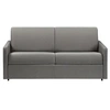 Image de Canapé 3 places convertible express en tissu gris clair - Couchage 140 cm - Matelas 22 cm avec mémoire de forme CALIFE