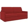 Image de Canapé 2 places convertible express en tissu rouge - Couchage 120 cm - Matelas 18 cm CALIFE