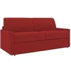 Image de Canapé 2 places convertible express en tissu rouge - Couchage 120 cm - Matelas 22 cm avec mémoire de forme CALIFE