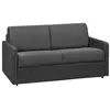 Image de Canapé 2 places convertible express en tissu gris - Couchage 120 cm - Matelas 14 cm CALIFE